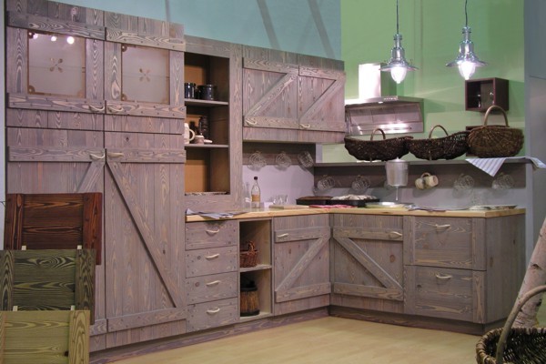 3D-Küchenmodell im Landhausstil