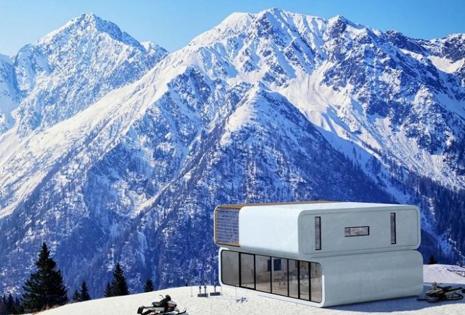 Coodo - ein modular aufgebautes Haus, das in den Bergen angelegt werden kann.