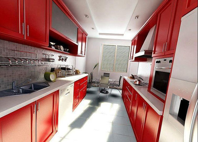 Gestaltung einer schmalen Küche (41 Fotos): Videoanleitung zum Dekorieren des Innenraums eines langen kleinen Raumes mit eigenen Händen, Preis, Foto