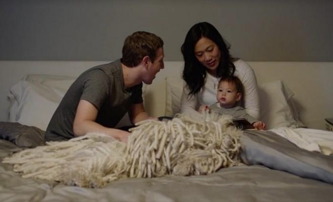 Mark Zuckerberg mit seiner Frau und Tochter