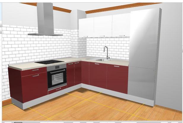weiß rote Küche