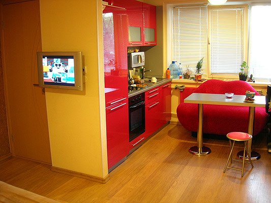 Wohnzimmer Design mit Küche