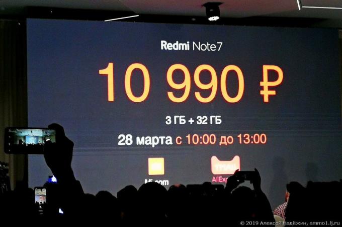 Xiaomi Redmi Anmerkung 7: Das Flaggschiff von fast 10.990 Rubel.