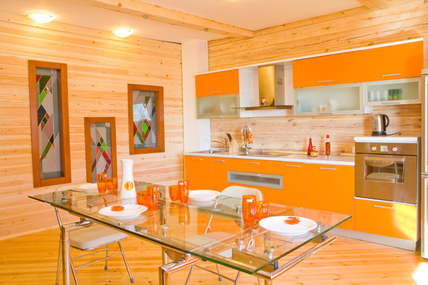 Küchendesign in Orange