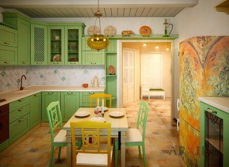 Küche Interieur im griechischen Stil