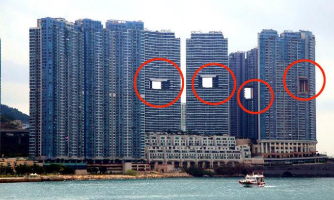 „Leaky“ Wolkenkratzer von Hongkong.