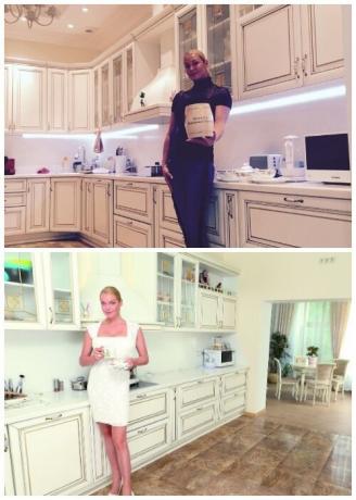 Anastasia Volochkova in ihrer Küche.