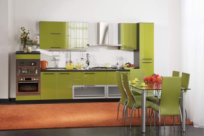 Farben der Küchensets (48 Fotos): Videoanweisungen für die DIY-Installation, Auswahl der Möbel, Kombination mit Küchenfarben, Preis, Foto