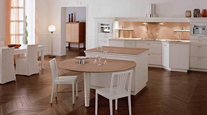 Halbkreisförmiger Tisch für die Küche: Do-it-yourself-Videoanweisungen für die Installation, Auswahl eines Sofas, Preis, Foto