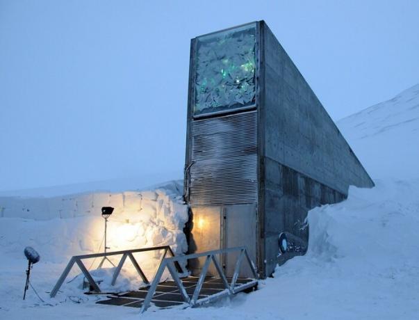 Svalbard Global Seed Vault auf Spitzbergen.
