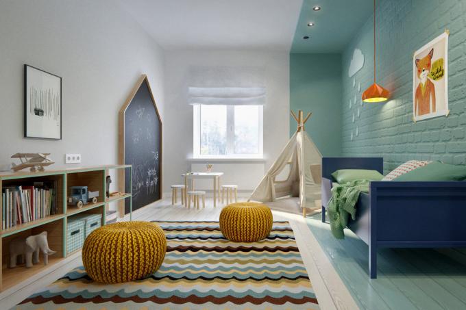 Malen Sie die Wände in einer kleinen Wohnung: 13 Ideen von Designern