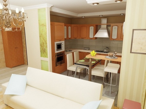 Küchen- und Wohnzimmergestaltung
