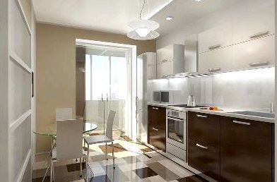 kombinierte Küche und Wohnzimmer