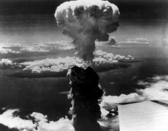 Die Atombombe auf Nagasaki.