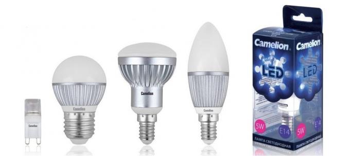 Abbildung 1. LED-Lampen mit verschiedenen Arten von Kappen
