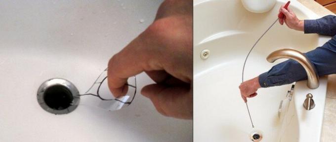 Verwendet eine Spirale als auch die Kabel für die Reinigung von Sanitärkeramik (im Bild rechts).