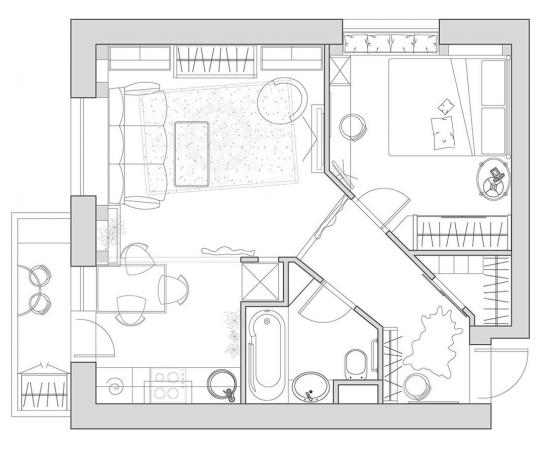 Veränderung typisches Kopeke Stück von 35 m² in „getötet“ Ziegel „brezhnevki“: 5 Auswahl (frei)