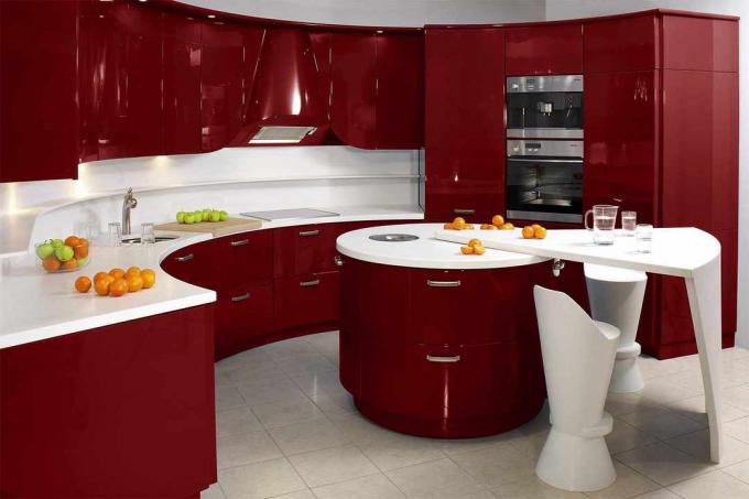 rote und weiße Küche