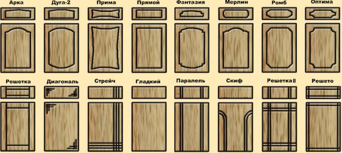 Varianten dekorativer Formen, die dem Material während der Herstellung und Verarbeitung gegeben werden
