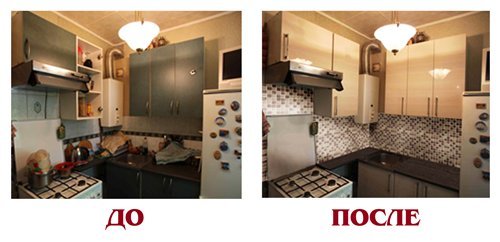 Schöne Küchen: wie schön und kostengünstig zu dekorieren, zu renovieren, gemütlich zu machen, zu bauen, auszustatten, Dekorieren Sie ein kleines klassisches Küchenzimmer in einer Wohnung mit Ihren eigenen Händen, Anweisungen, Fotos, Preis und Videokurse