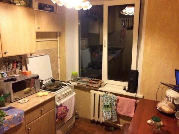  Die Küche in dem „Chruschtschow“ vor und nach der Reparatur.