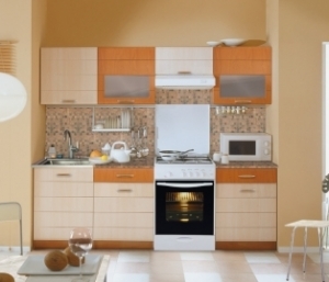 Abgebildet ist ein Küchenset Milena Kirsche / Birne