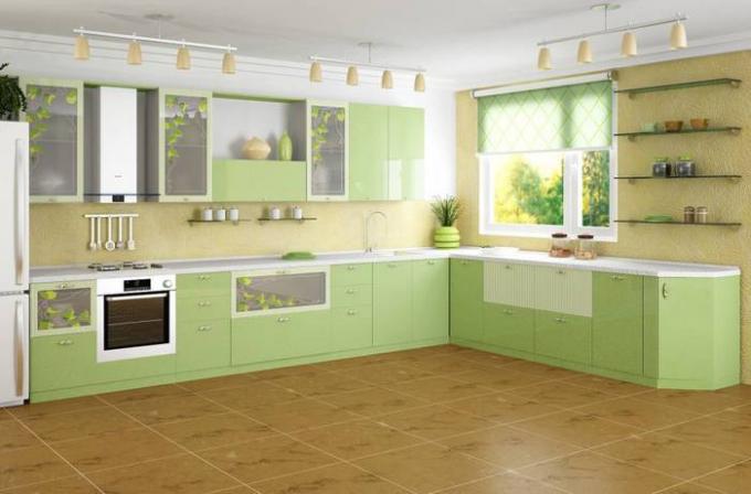 Hellgrüne Küche im Innenraum (42 Fotos): Videoanweisungen für die Inneneinrichtung mit eigenen Händen, Foto und Preis