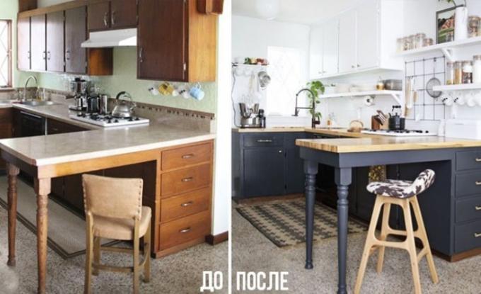 Küchenfassaden durch eigene Hände ersetzen: Anleitungen, Foto- und Video-Tutorials